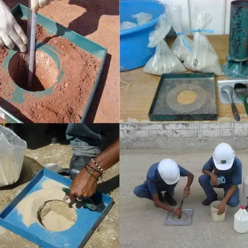 Essai de densité sur site par cône de sable à Villeurbanne